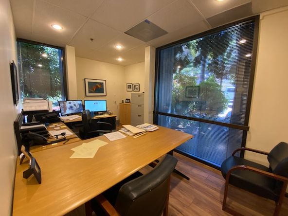 Ground floor office. Wood floors, Great lay-out. Several uses.